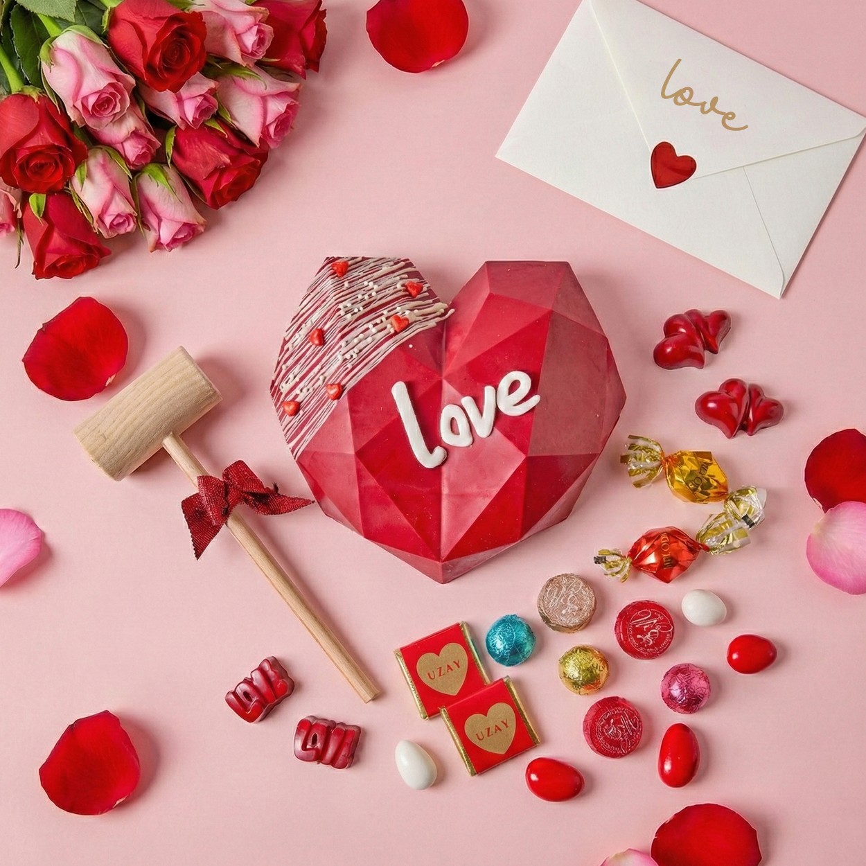 Sevgililer Günü Kırmızı Pinyata